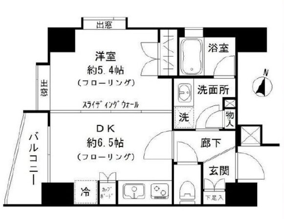 エスコートノヴェル南麻布の物件間取画像